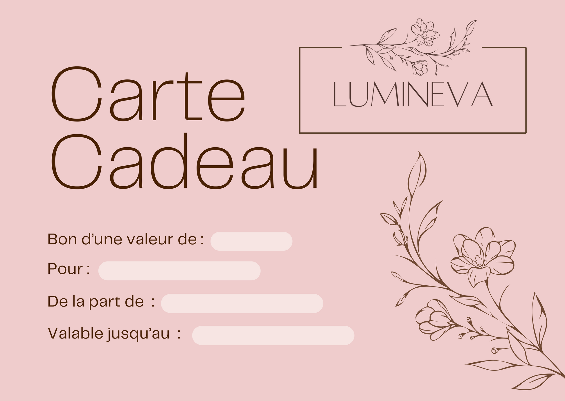 Carte Cadeau LUMINEVA