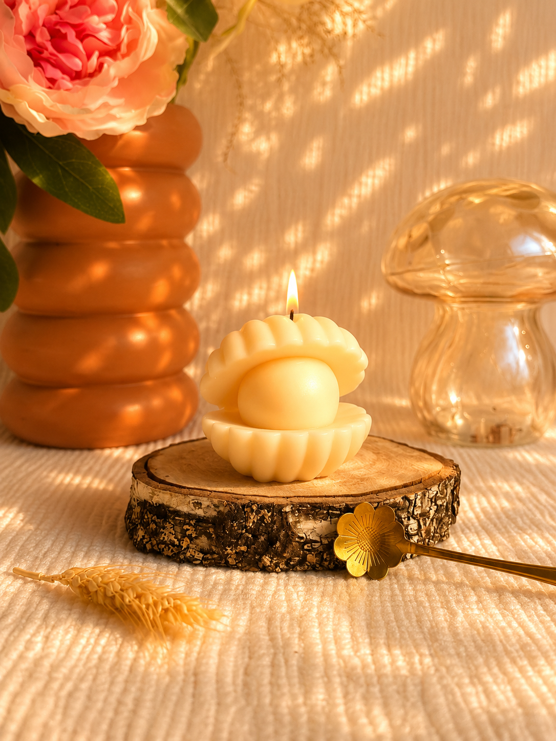 BOUGIE FANTAISIE BONHEUR NACRE
