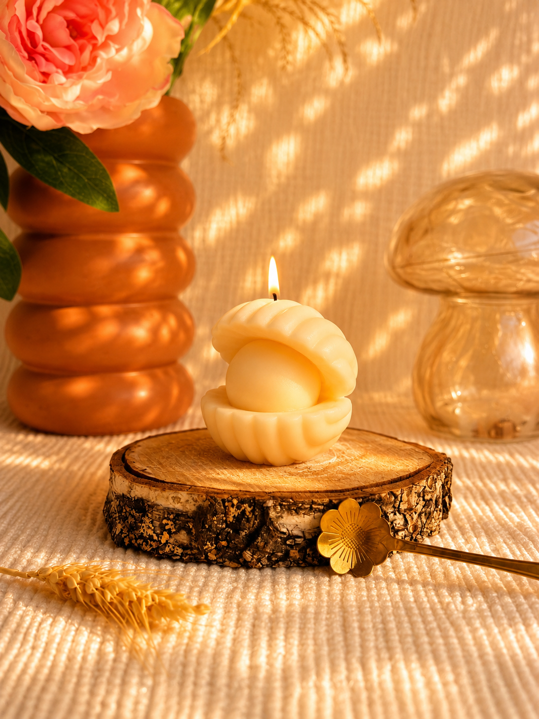 BOUGIE FANTAISIE BONHEUR NACRE