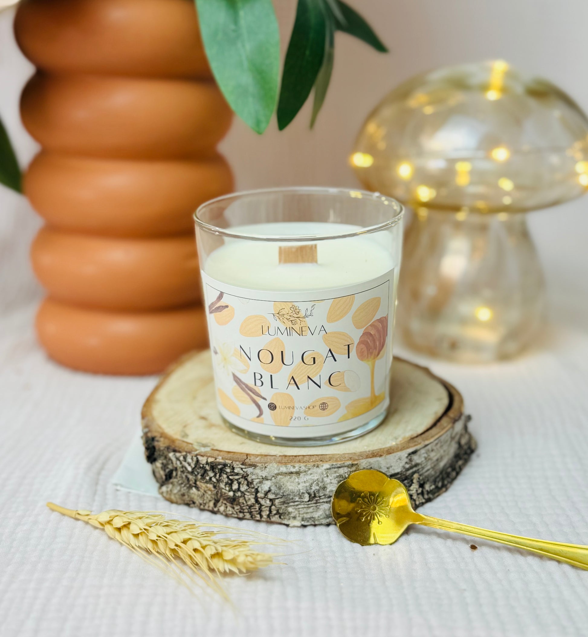 BOUGIE SIGNATURE NOUGAT BLANC