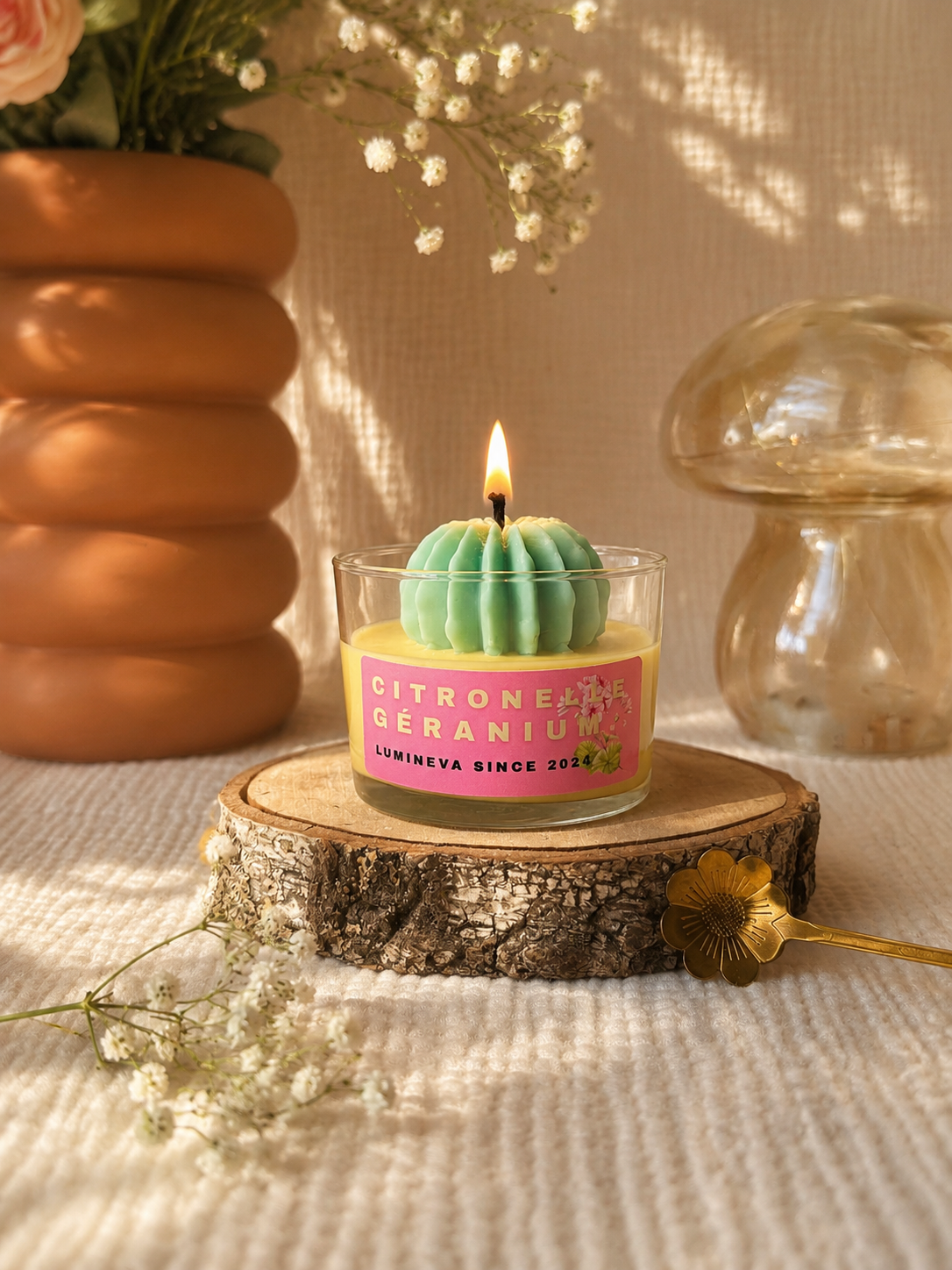 BOUGIE FANTAISIE CITRONNELLE GERANIUM
