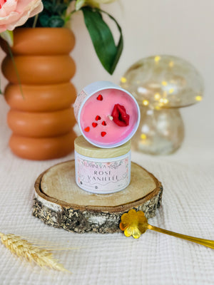 BOUGIE PARFUMEE TAILLE S - ROSE VANILLEE