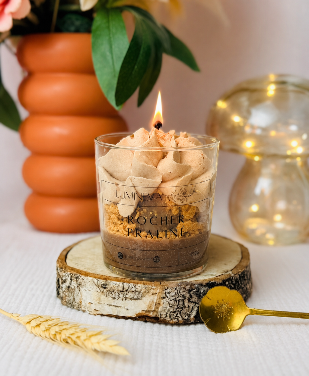 BOUGIE GOURMANDE ROCHER PRALINE