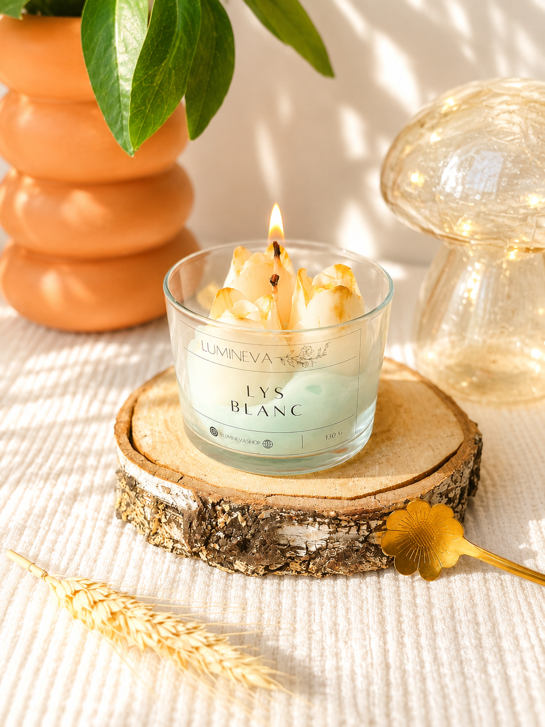 BOUGIE FANTAISIE LYS BLANC