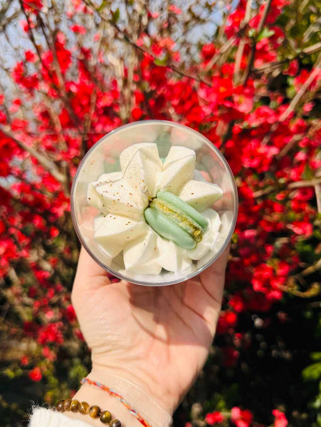 BOUGIE GOURMANDE MACARON VANILLE