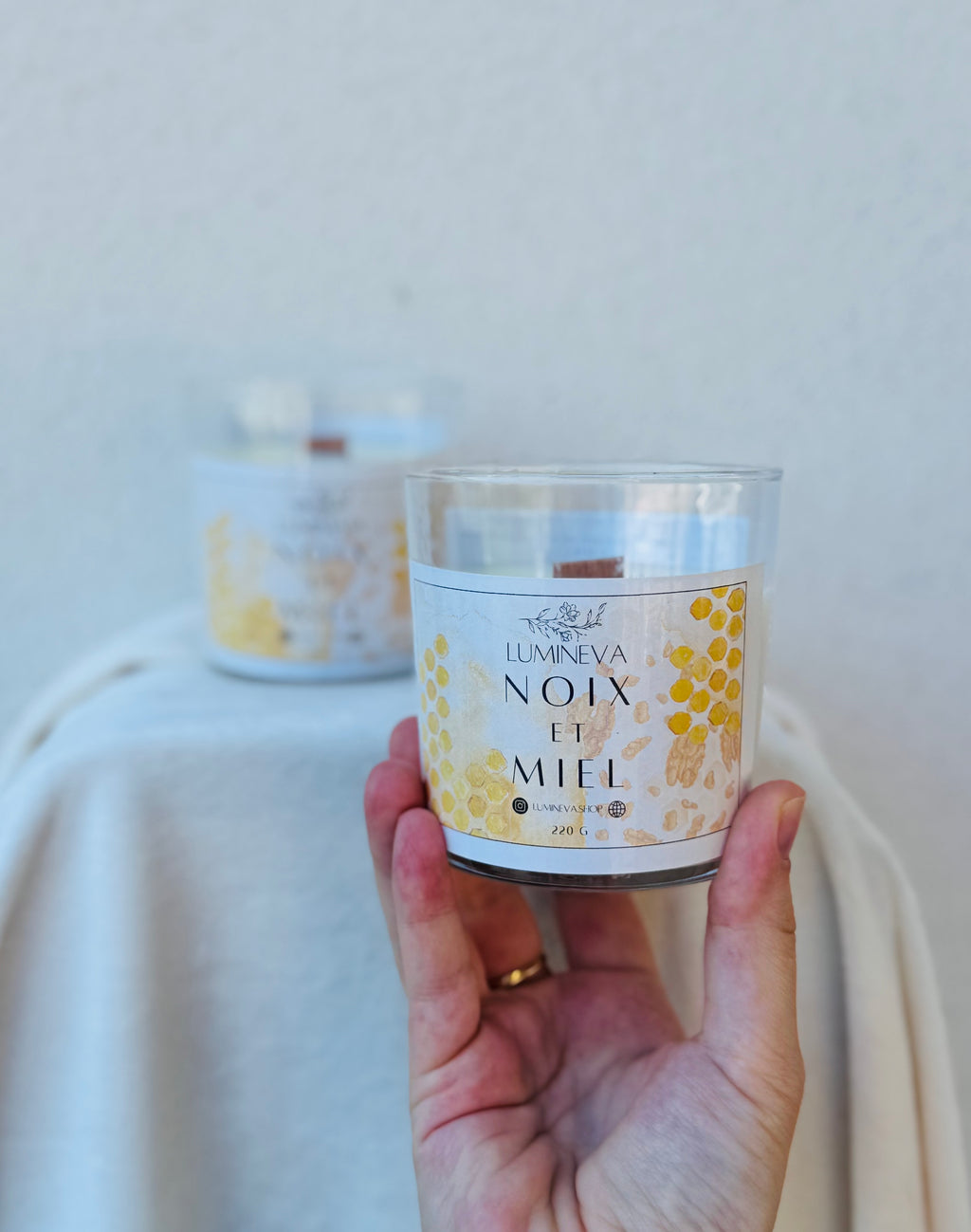 BOUGIE SIGNATURE NOIX ET MIEL