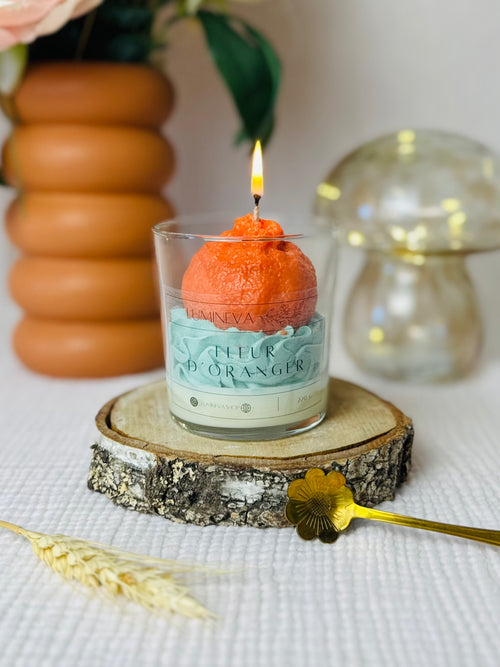 BOUGIE GOURMANDE FLEUR D'ORANGER 220GR