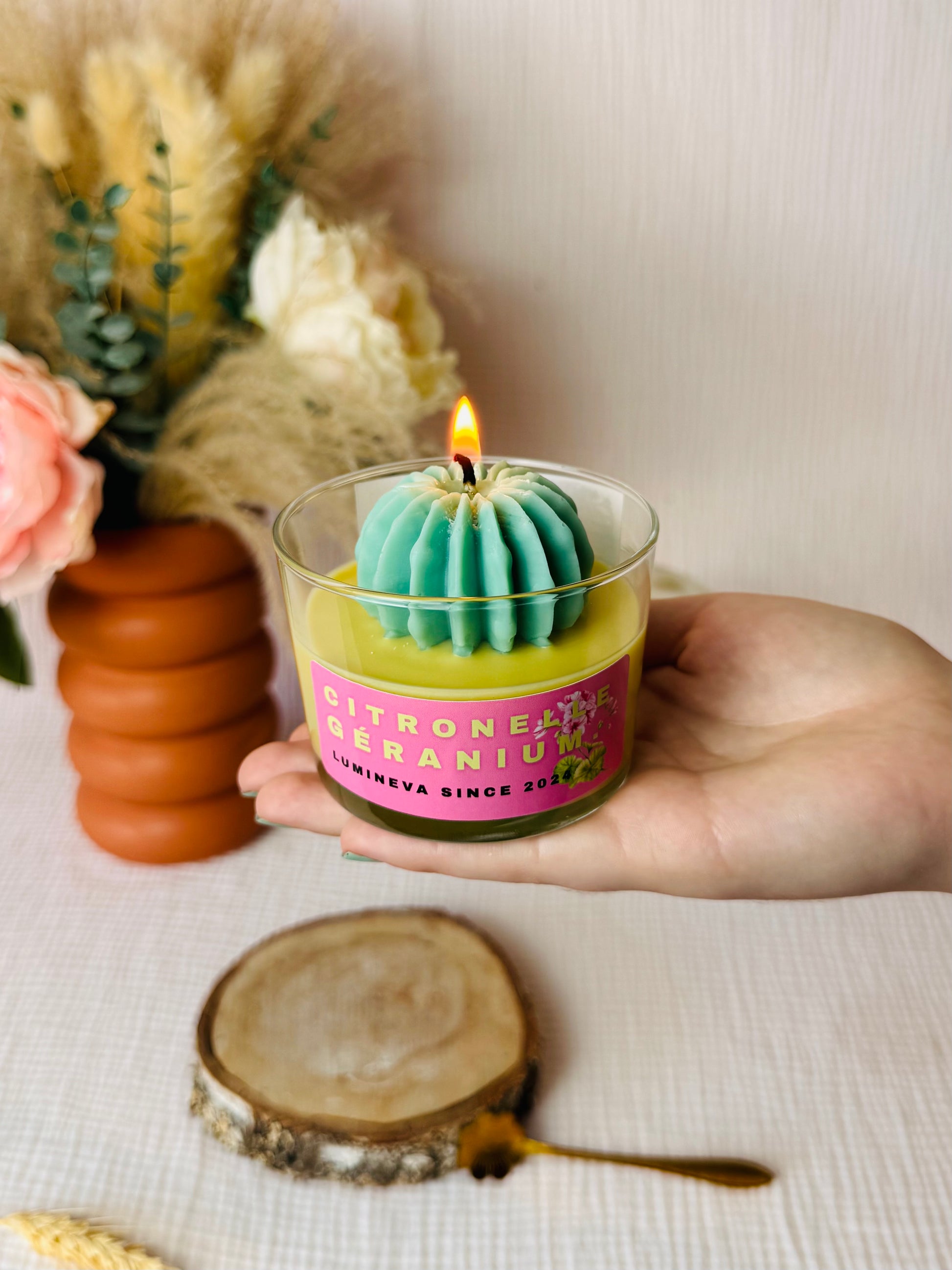 BOUGIE FANTAISIE CITRONNELLE GERANIUM