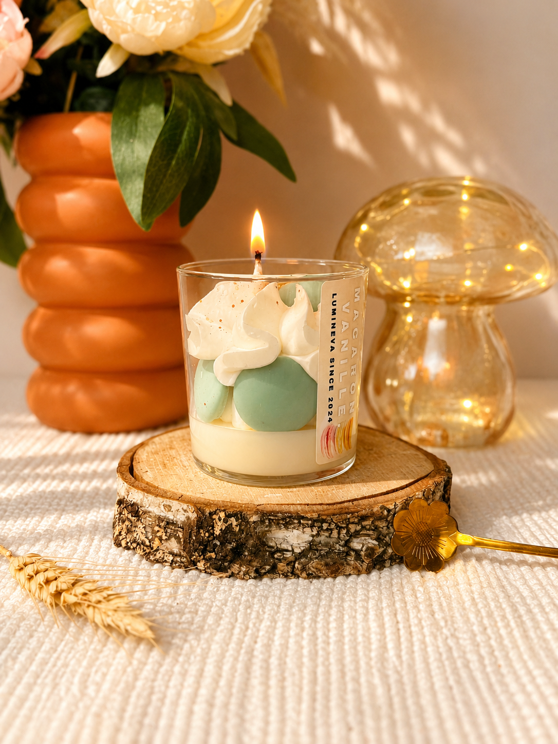 BOUGIE GOURMANDE MACARON VANILLE