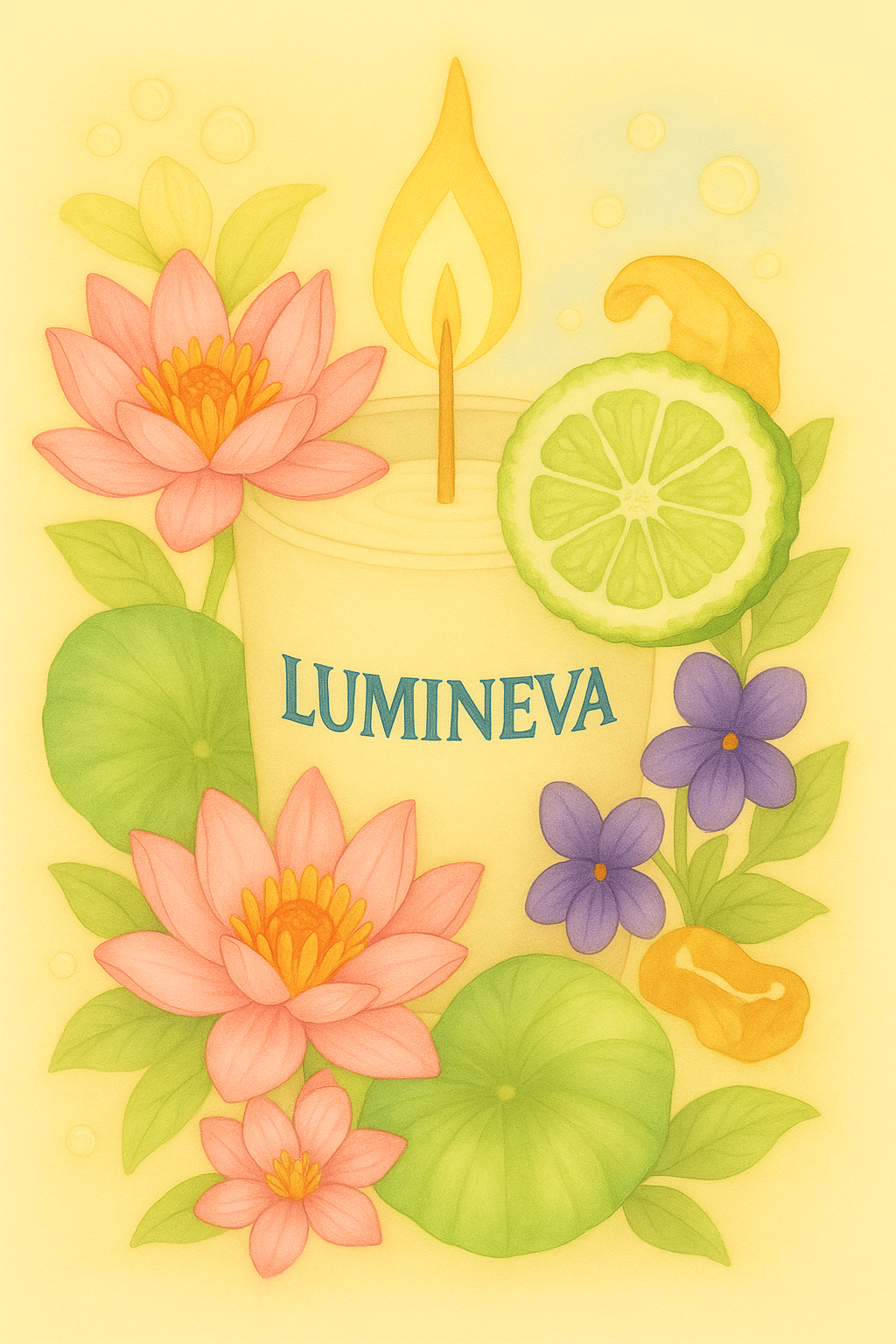 BOUGIE FANTAISIE FLEUR DE LOTUS