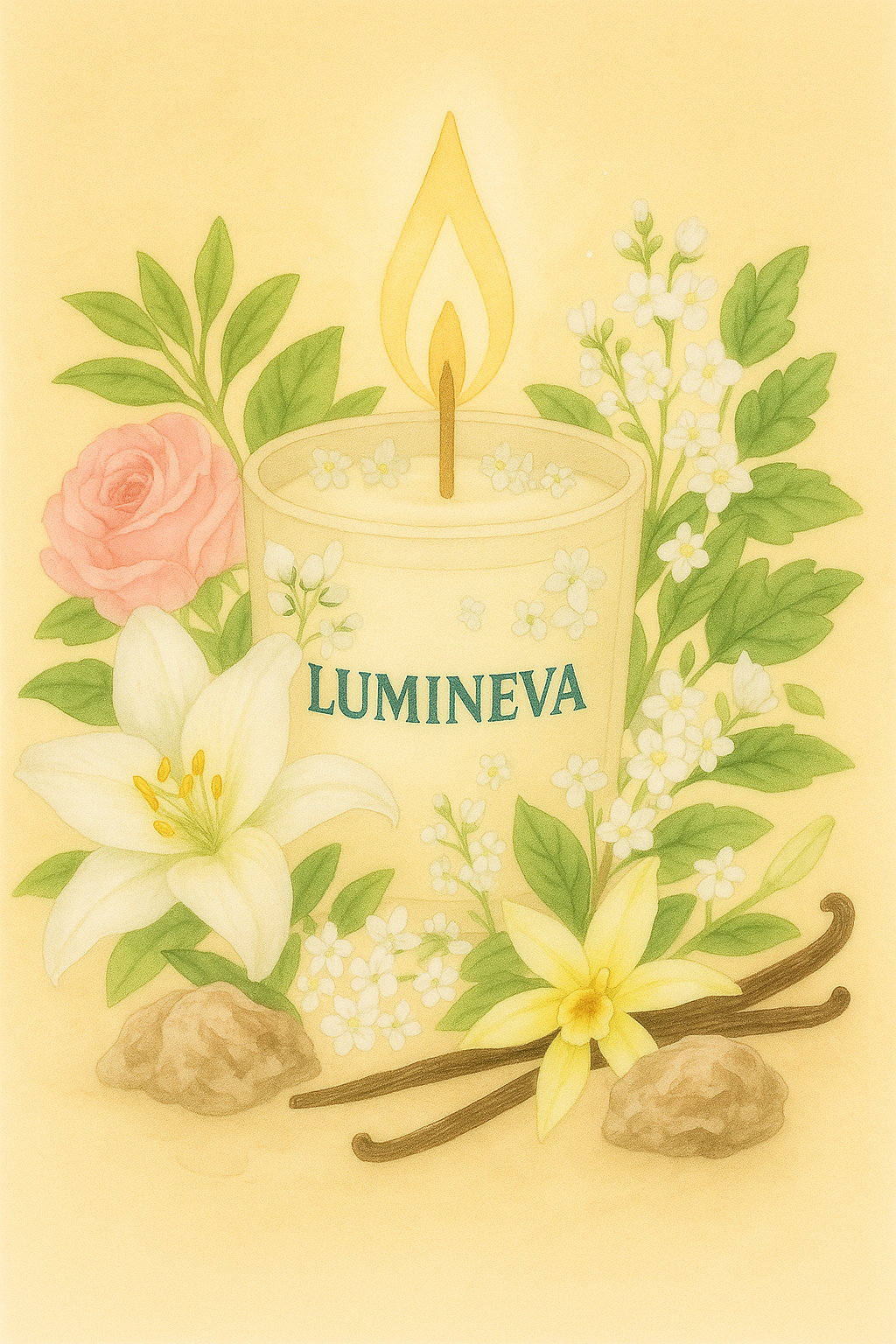 BOUGIE FANTAISIE LYS BLANC