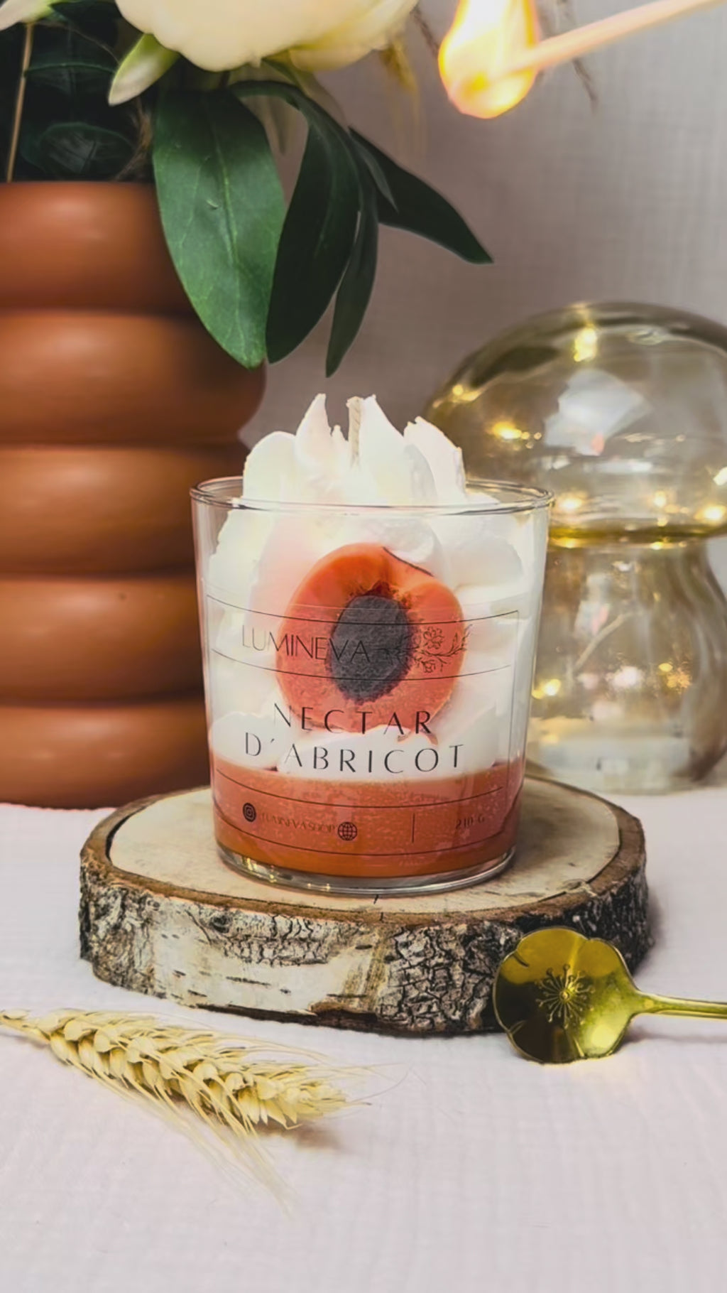 BOUGIE GOURMANDE NECTAR D'ABRICOT